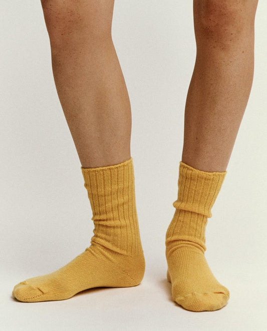 The Great. Accessories | The Cashmere Sock. Bright Marigold - Women