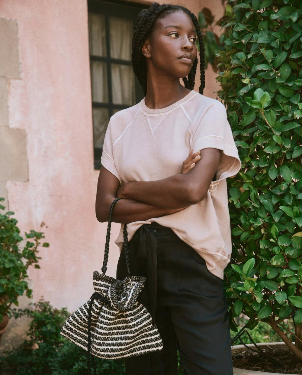 The Great. Accessories | The Cinched Bag. Black And Cream - Women