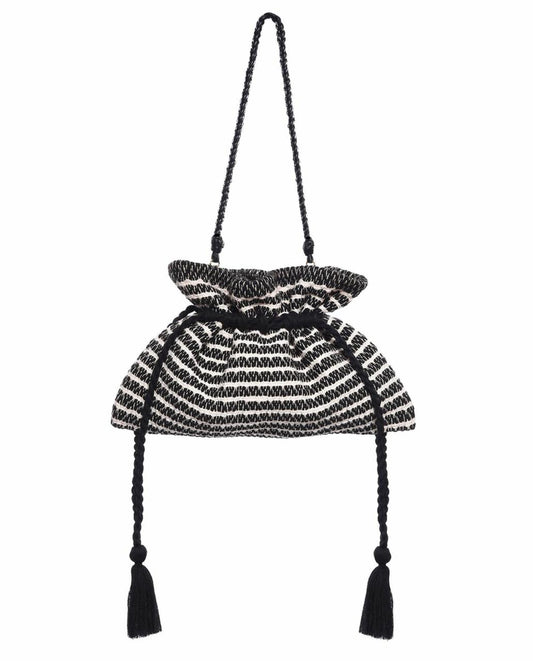 The Great. Accessories | The Cinched Bag. Black And Cream - Women