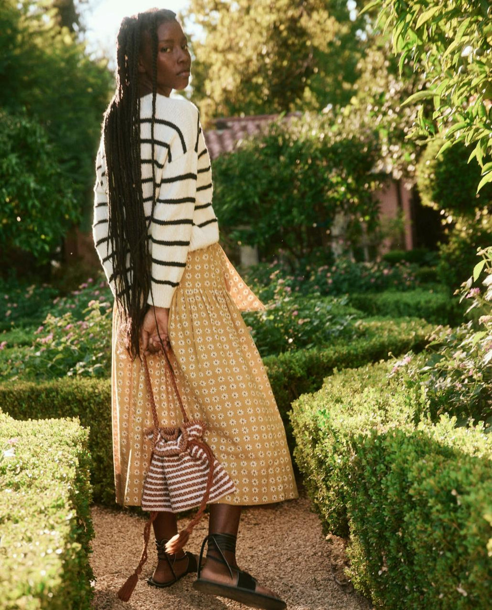 The Great. Accessories | The Cinched Bag. Carmel And Cream - Women