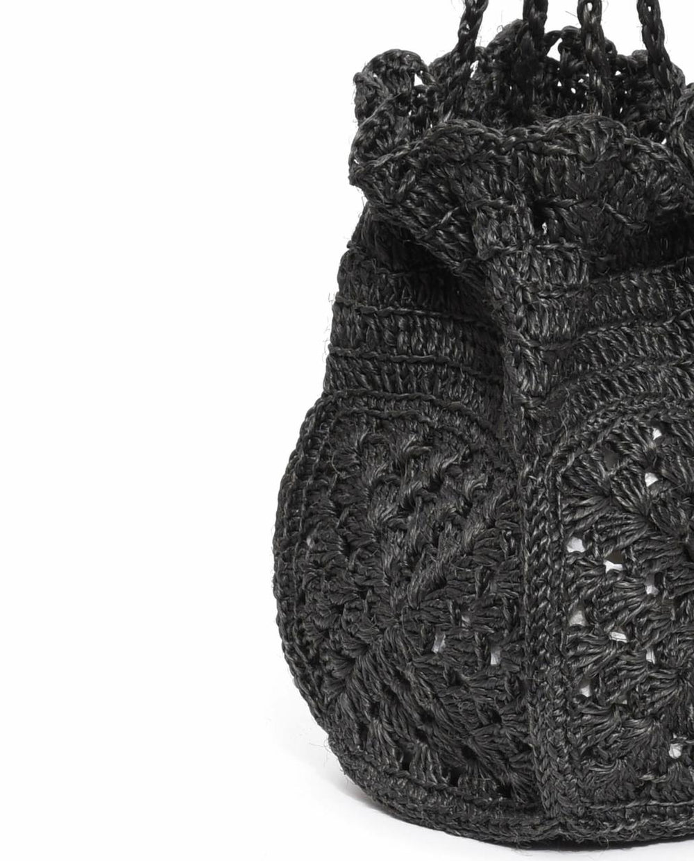 The Great. Accessories | The Crochet Drawstring Bag. Black - Women