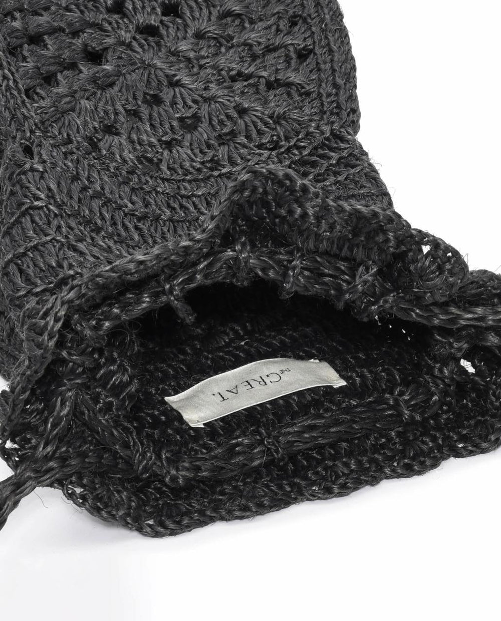 The Great. Accessories | The Crochet Drawstring Bag. Black - Women