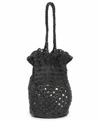 The Great. Accessories | The Crochet Drawstring Bag. Black - Women