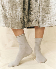 The Great. Accessories | The Lurex Sock. Silver - Women