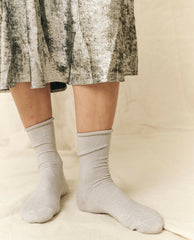 The Great. Accessories | The Lurex Sock. Silver - Women