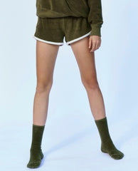 The Great. Accessories | The Microterry Sock. Army - Women