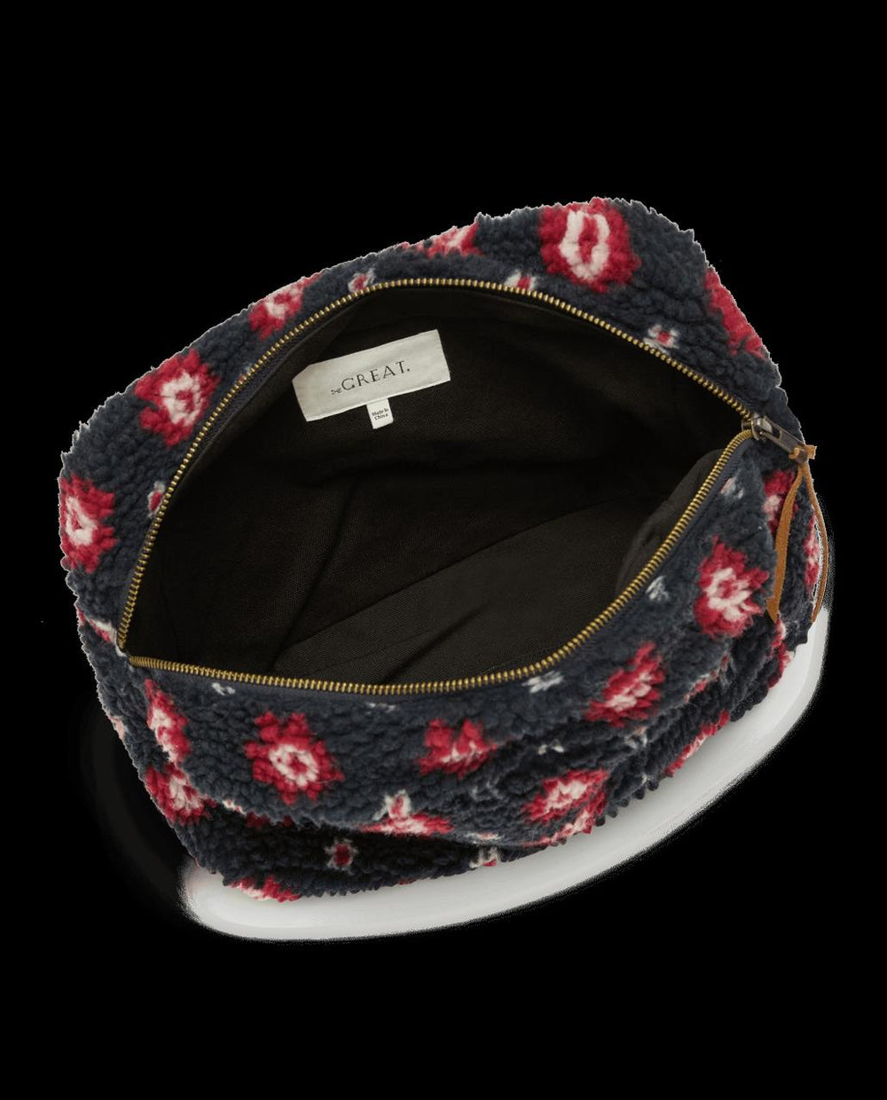 The Great. Accessories | The Sherpa Pouch. Navy Geo Daisy - Women