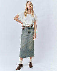 The Great. Denim | The Column Skirt. Monterey Wash - Women