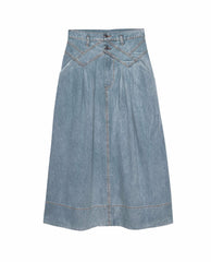 The Great. Denim | The Field Skirt. Misty Wash - Women