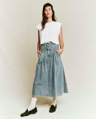 The Great. Denim | The Field Skirt. Misty Wash - Women