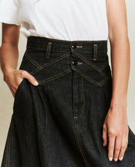 The Great. Denim | The Field Skirt. Rinse Wash - Women