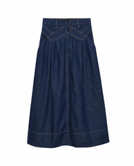 The Great. Denim | The Field Skirt. Rinse Wash - Women