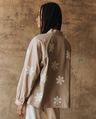 The Great. Jackets & Outerwear | The Commodore Jacket With Daisy Stamp. Khaki With Daisy Stamp - Women