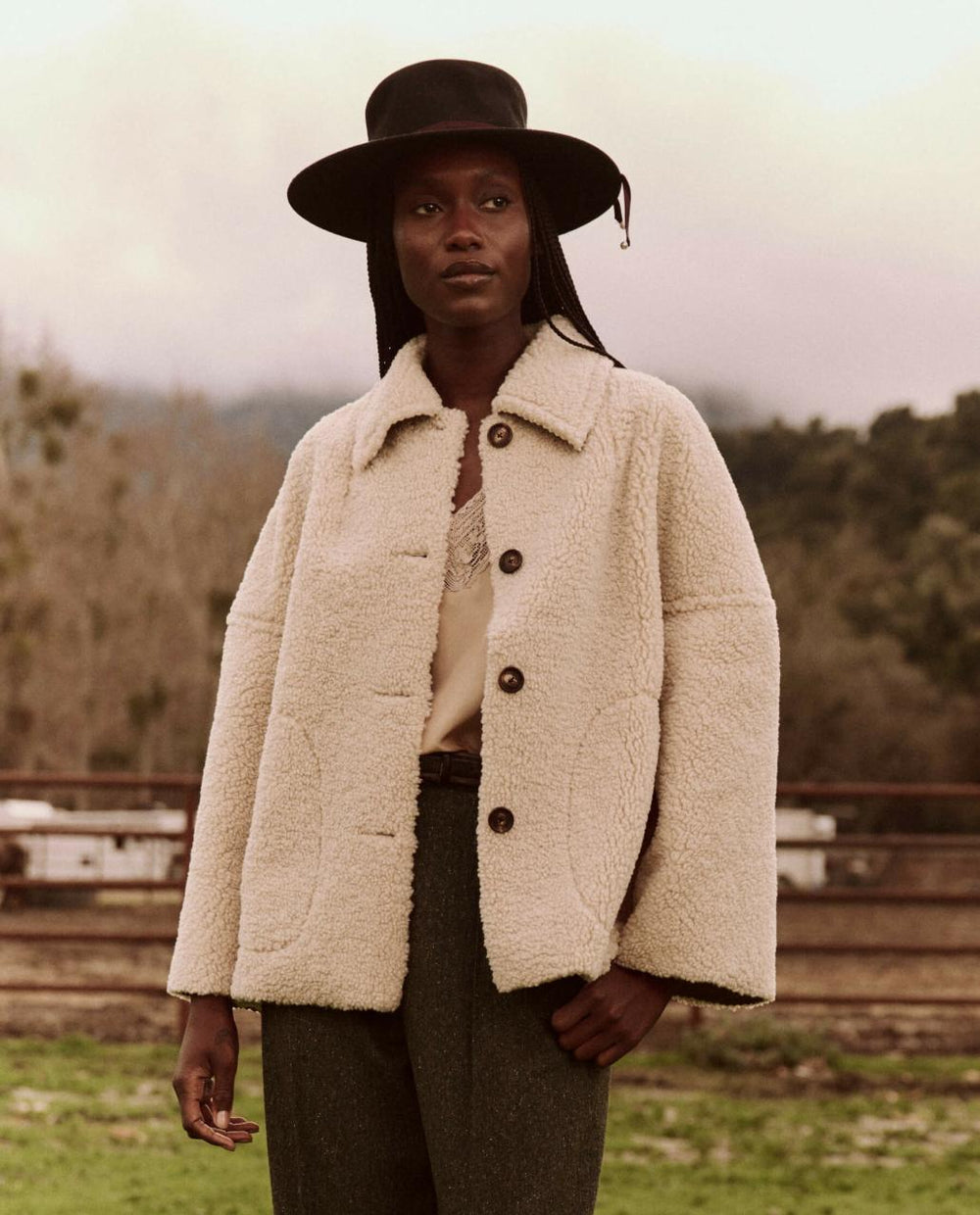 The Great. Jackets & Outerwear | The Cropped Plush Car Coat. Malt - Women