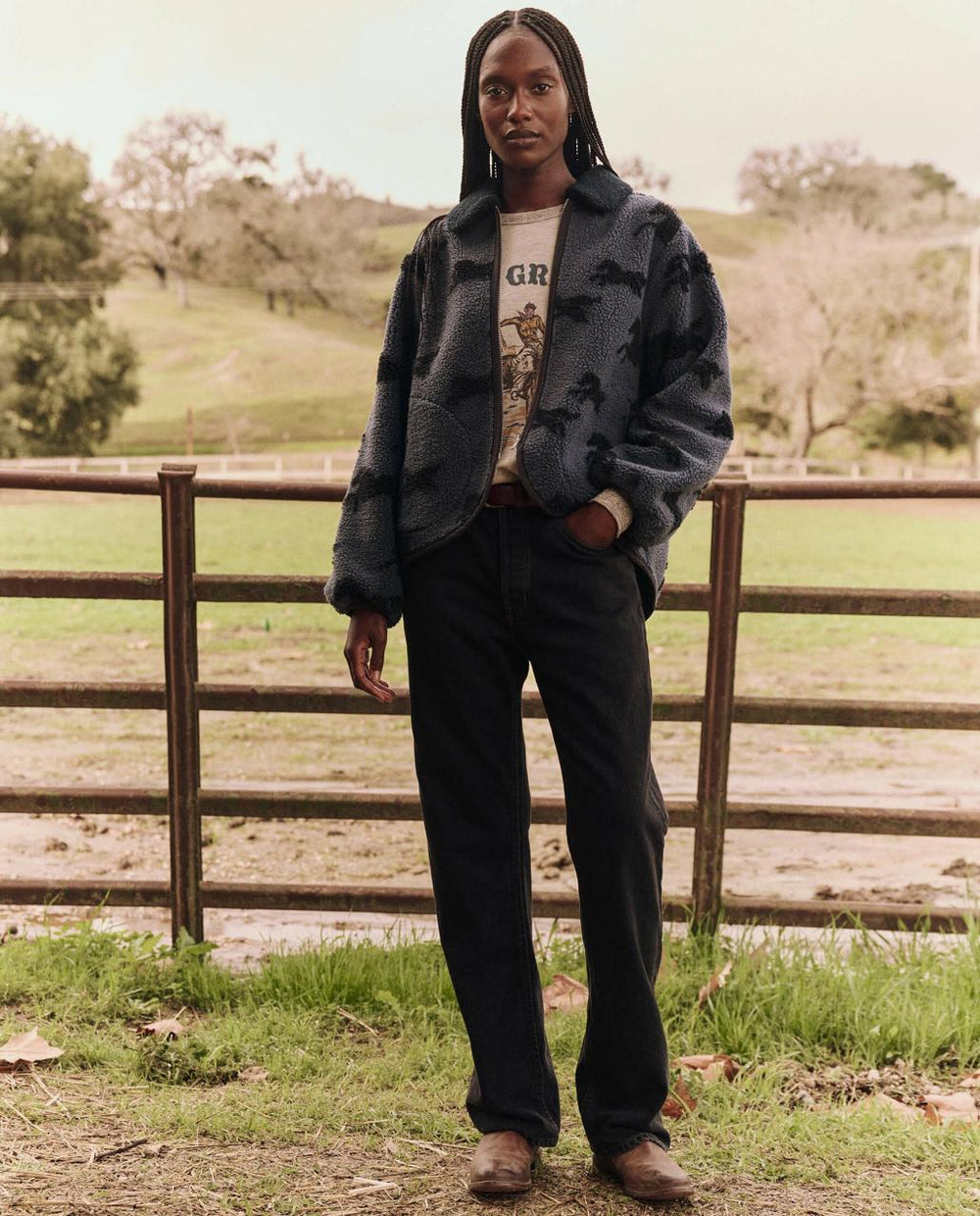 The Great. Jackets & Outerwear | The Pasture Jacket. Blue Grass - Women