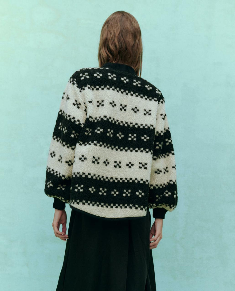 The Great. Jackets & Outerwear | The Plush Bomber. Black Geo - Women