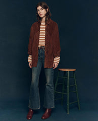 The Great. Jackets & Outerwear | The Suede Fringe Shirt Jacket. Cognac - Women
