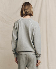 The Great. Novelty Tees & Sweats | The College Sweatshirt. Graphic Varsity Grey With Hannukah Graphic - Women