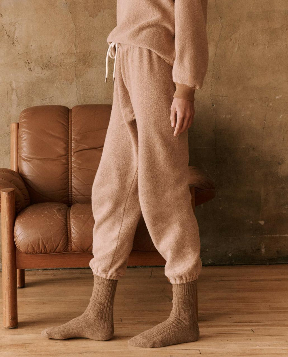 The Great. Pants | The Fleece Stadium Sweatpant. Fawn - Women