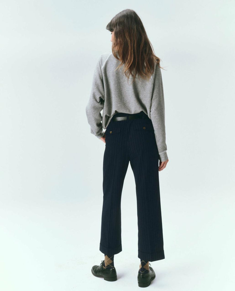 The Great. Pants | The Tradesman Pant. Navy Pin Stripe - Women