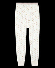 The Great. Pants | The Waffle Long John. White Mini Heirloom Rose - Women