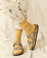The Great. Shoes | Arizona Taupe Birkenstock With Paint. Taupe With Bright Multi Paint - Women
