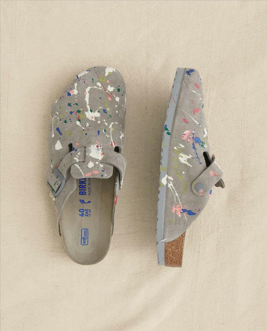 The Great. Shoes | Boston Coin Birkenstock With Paint. Coin With Bright Multi Paint - Women