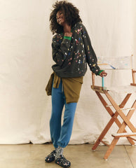 The Great. Shoes | Boston Midnight Birkenstock With Paint. Midnight Blue With Bright M - Women