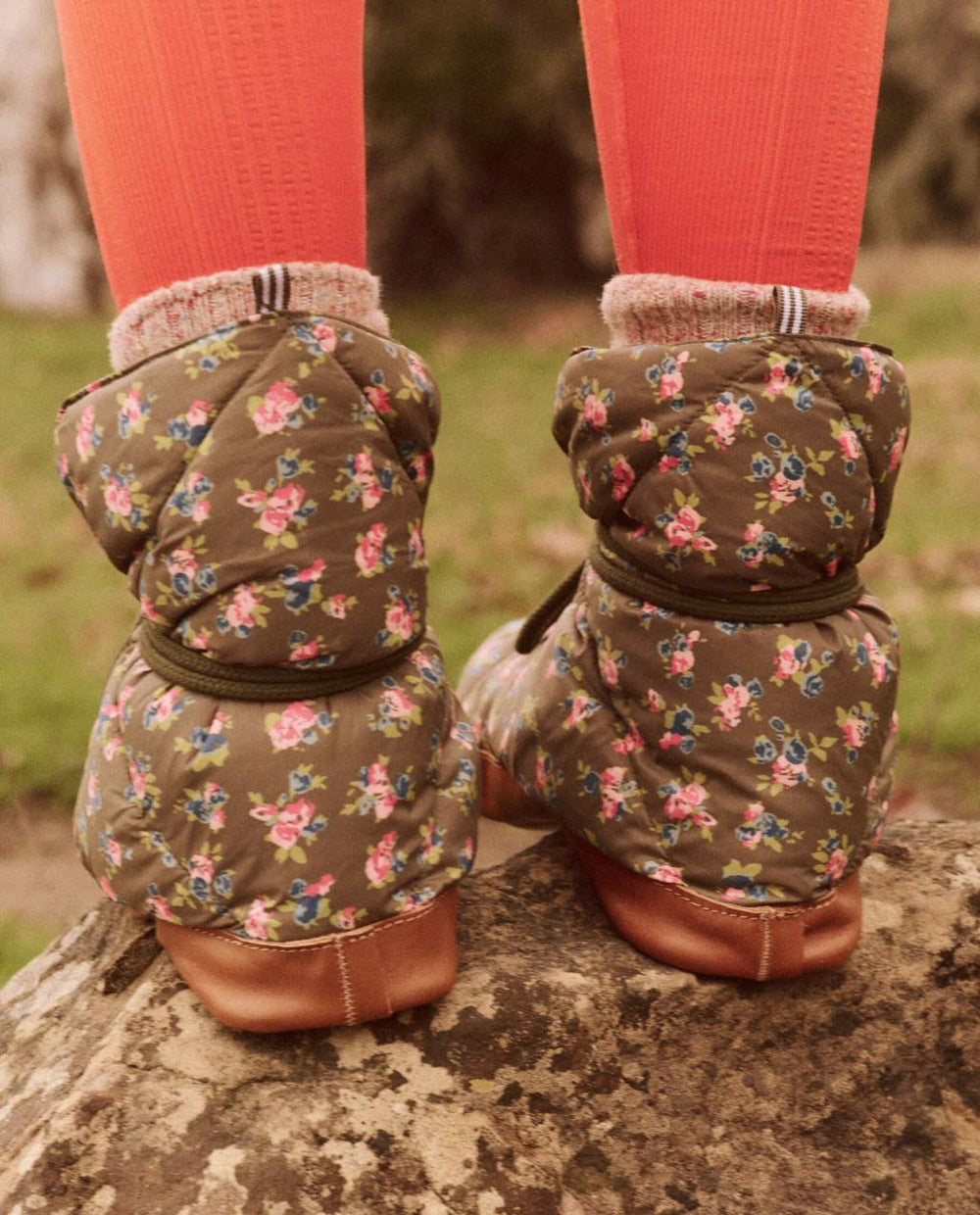 The Great. Shoes | The Down Quilted Puffer Slipper. Cypress Basin Floral - Women