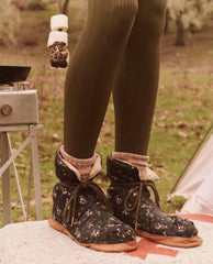 The Great. Shoes | The Down Quilted Puffer Slipper. Wilderness Floral And Powder Pink - Women