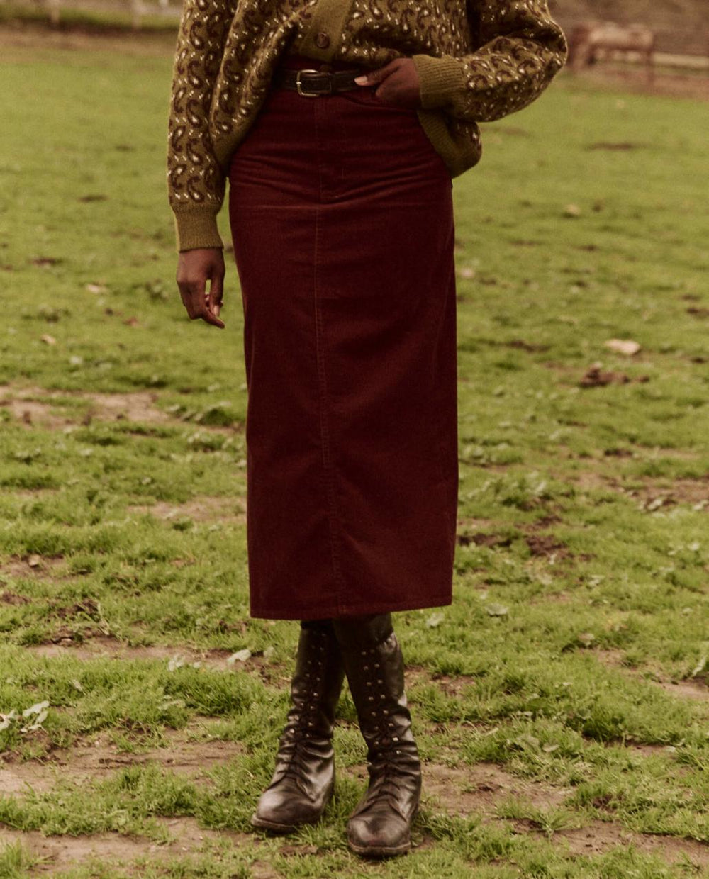 The Great. Skirts & Shorts | The Column Skirt. Cord Cinnabar - Women