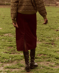 The Great. Skirts & Shorts | The Column Skirt. Cord Cinnabar - Women