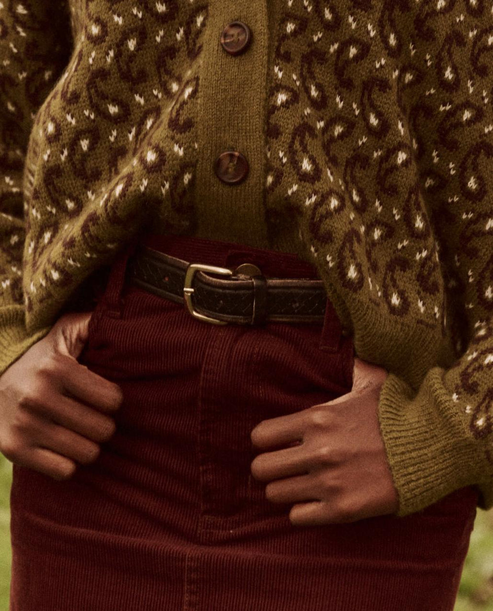 The Great. Skirts & Shorts | The Column Skirt. Cord Cinnabar - Women