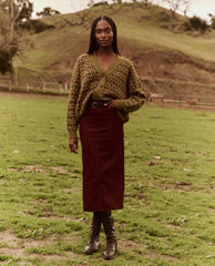 The Great. Skirts & Shorts | The Column Skirt. Cord Cinnabar - Women