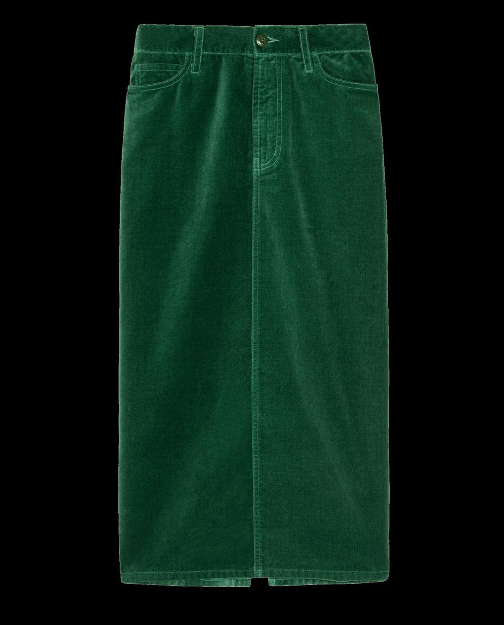The Great. Skirts & Shorts | The Velvet Column Skirt. Emerald - Women