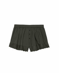 The Great. Sleep Bottoms | The Eyelet Tap Short. Black - Women