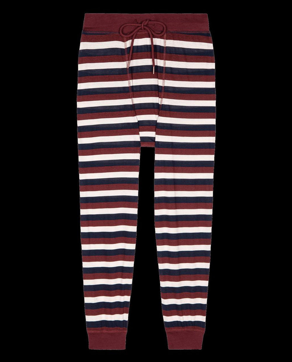 The Great. Sleep Bottoms | The Long John. Bordeaux Stripe - Women