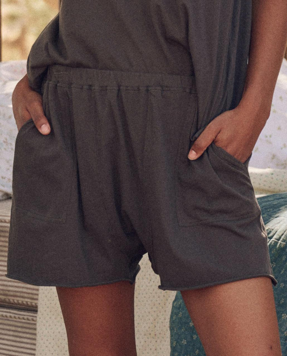 The Great. Sleep Bottoms | The Lounge Short. Washed Black - Women