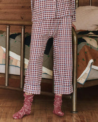 The Great. Sleep Bottoms | The Pajama Pant. Bordeaux Plaid - Women