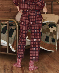 The Great. Sleep Bottoms | The Plush Fleece Pajama Pant. Fireside Plaid - Women