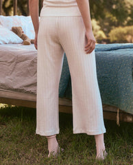 The Great. Sleep Bottoms | The Pointelle Easy Button Sleep Pant. White - Women