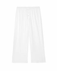 The Great. Sleep Bottoms | The Pointelle Easy Button Sleep Pant. White - Women