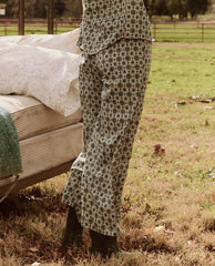 The Great. Sleep Bottoms | The Smocked Sleep Pant. Geo Medallion Print - Women