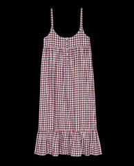 The Great. Sleep Dresses | The Ruffle Tank Night Dress. Bordeaux Plaid - Women