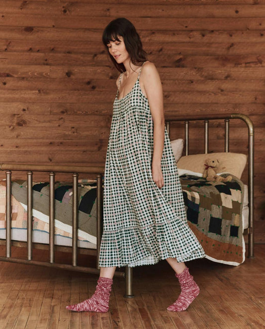 The Great. Sleep Dresses | The Ruffle Tank Night Dress. Winter Pine Plaid - Women