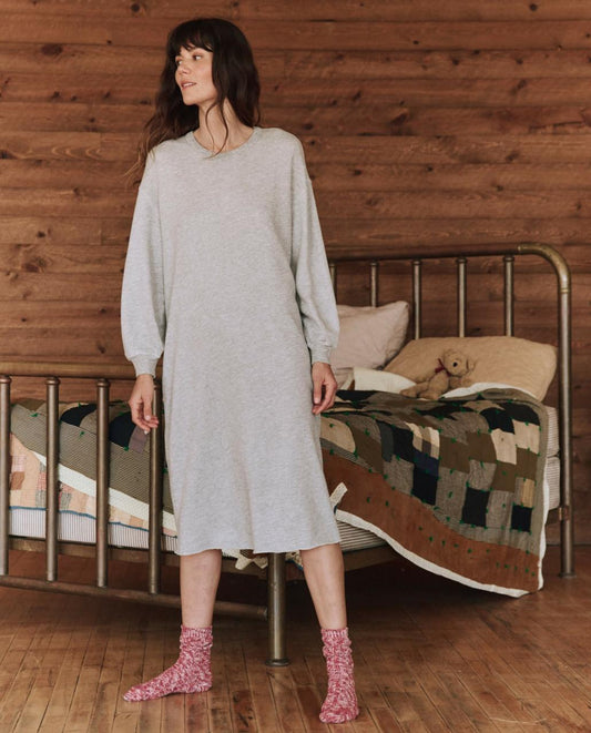 The Great. Sleep Dresses | The Sweatshirt Dress. Light Heather Grey - Women