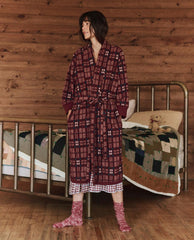 The Great. Sleep Robes | The Plush Fleece Robe. Fireside Plaid - Women
