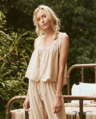 The Great. Sleep Tops | The Eyelet Tank. Soft Rosette - Women