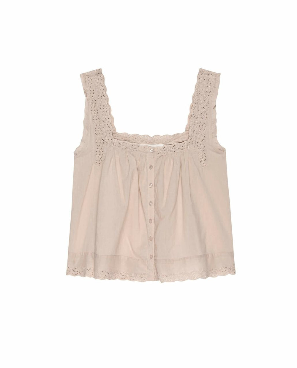 The Great. Sleep Tops | The Eyelet Tank. Soft Rosette - Women