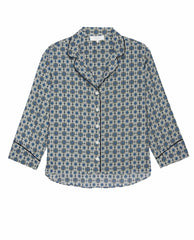 The Great. Sleep Tops | The Pajama Shirt. Geo Medallion Print - Women